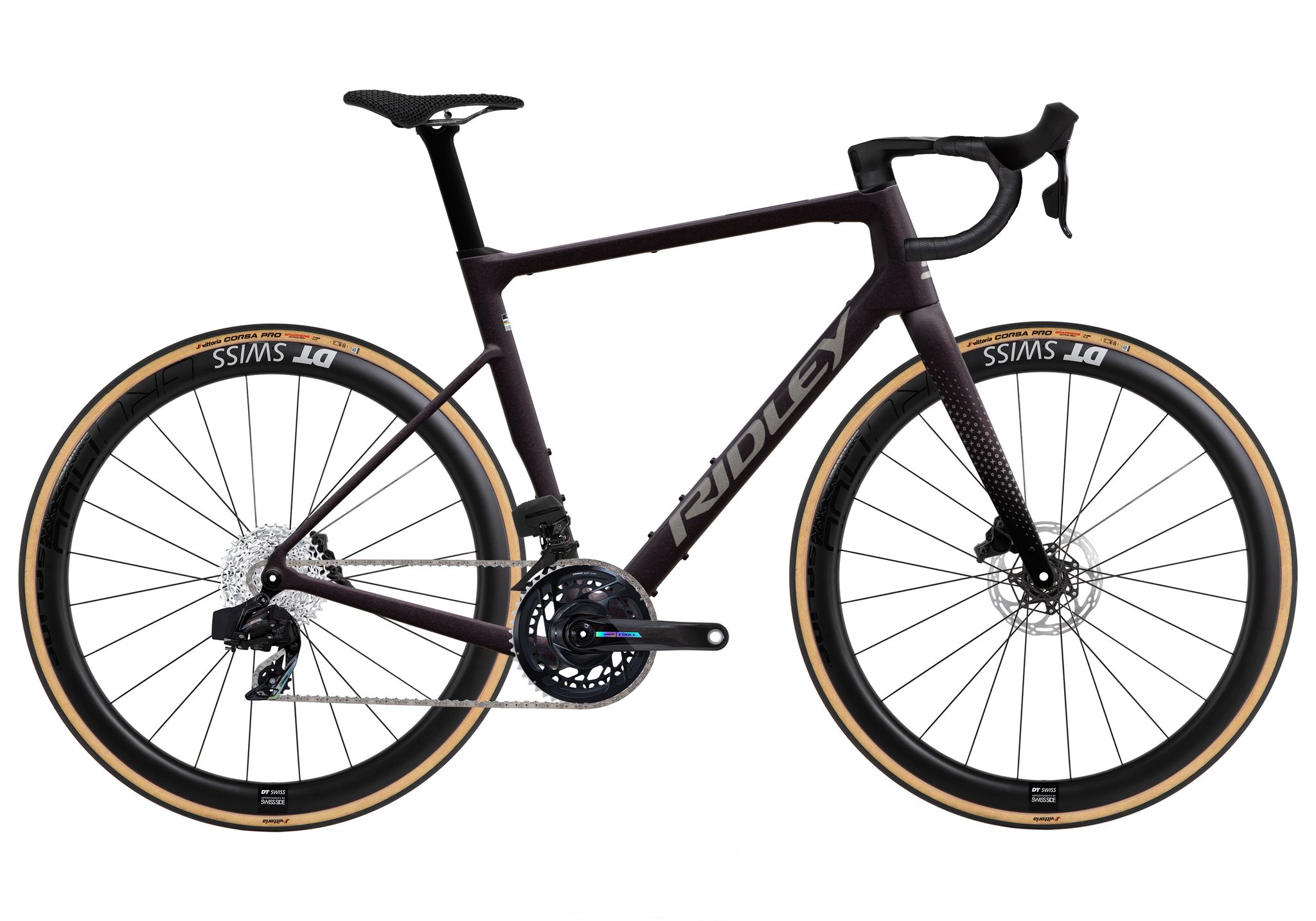 Ridley Grifn RS Sram RED E1 AXS 2x12 +WATT Dark Plum Metallic + Autumn Grey